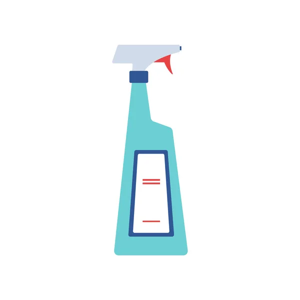 Botella de spray de limpieza de la casa azul - icono plano aislado sobre fondo blanco . — Archivo Imágenes Vectoriales