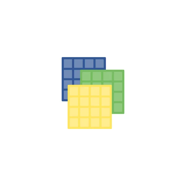 Τετράγωνο εικονίδιο πετσετών με τετράγωνα κουρέλια απομονωμένα σε λευκό φόντο — Διανυσματικό Αρχείο
