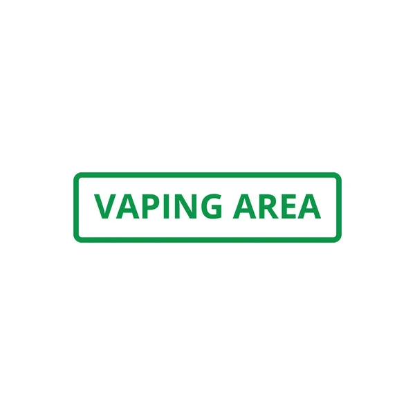 Dampfen oder elektronische Zigarette Bereich oder Zone Zeichen Vektor Illustration isoliert. — Stockvektor