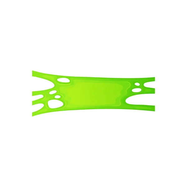 Estiramiento de salpicadura de limo verde ácido con textura de goma de mascar realista lisa — Vector de stock