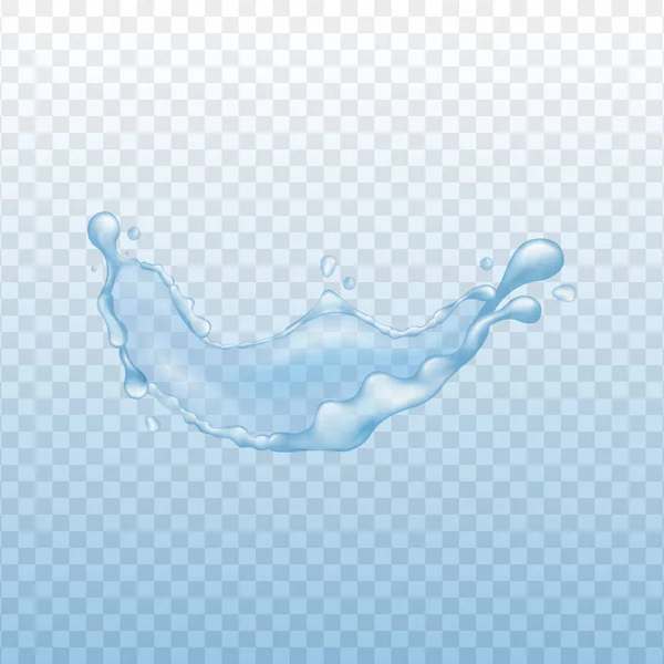 蓝色飞溅和克勒坦抽象液体，波在运动. — 图库矢量图片