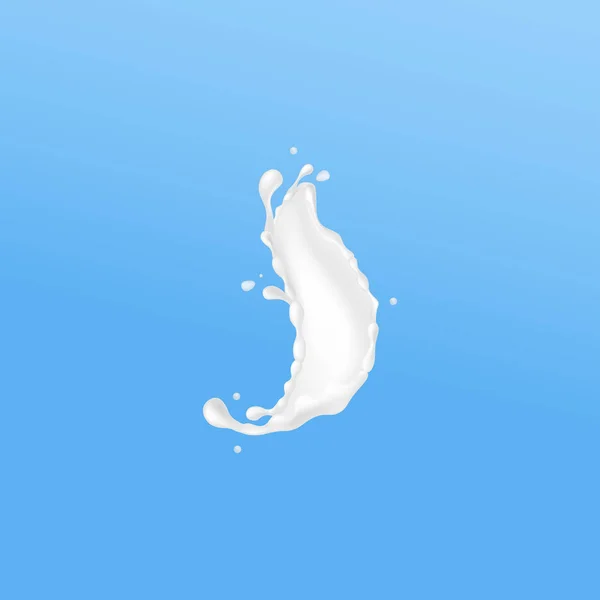 Illustration vectorielle réaliste en mouvement ou éclaboussure liquide d'eau blanche isolée . — Image vectorielle