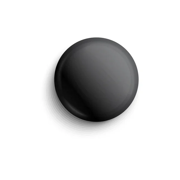Black jar lid mockup from top view — Stock Vector