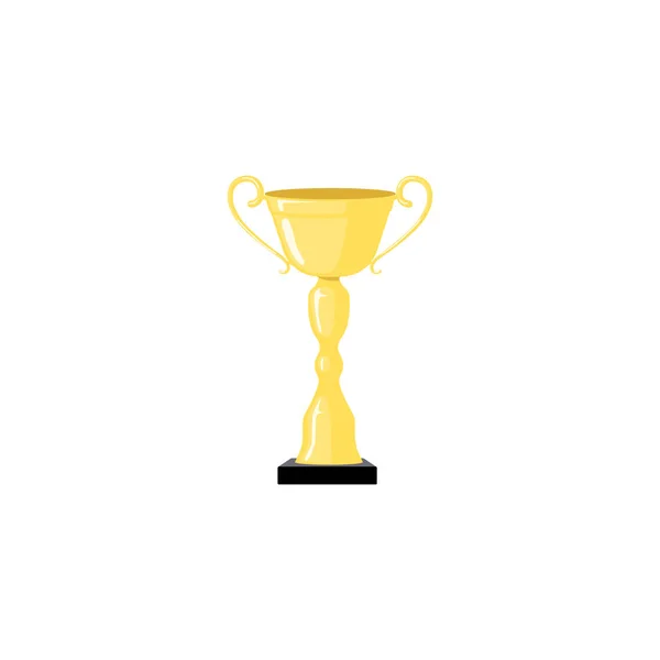 Golden championship cup of race track, first place award and prize. — Stock Vector