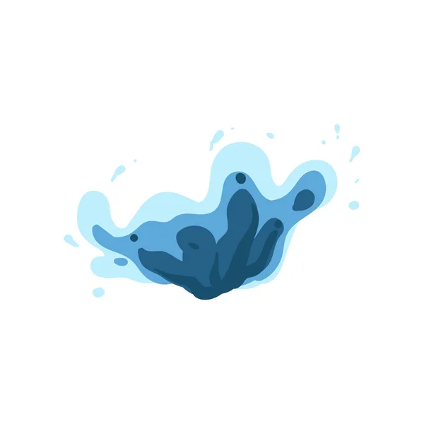 Cartoon water splash tekening geïsoleerd op witte achtergrond — Stockvector