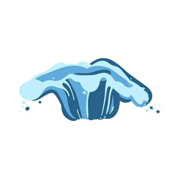 Splash of water or clear blue liquid, flat vector illustration. — Stock Vector