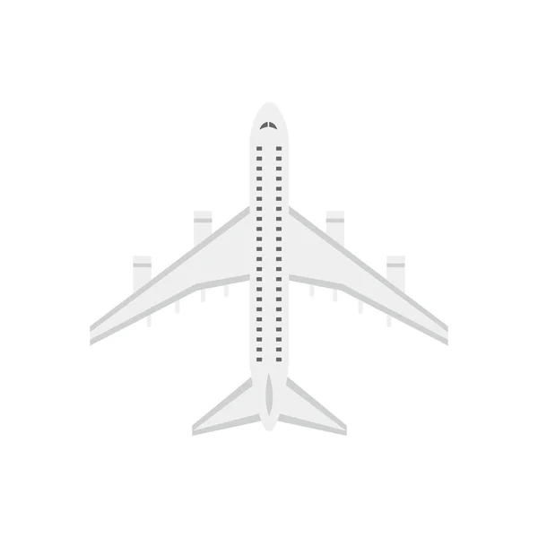 Avión o avión de pasajeros ilustración de vector plano de un solo objeto aislado . — Vector de stock