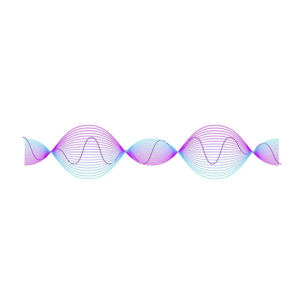 Beyaz arka planda izole edilmiş ses genliği dalga formu — Stok Vektör