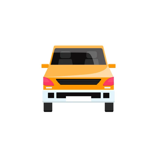 흰색 배경에 고립 된 다채로운 노란색 자동차 아이콘 — 스톡 벡터