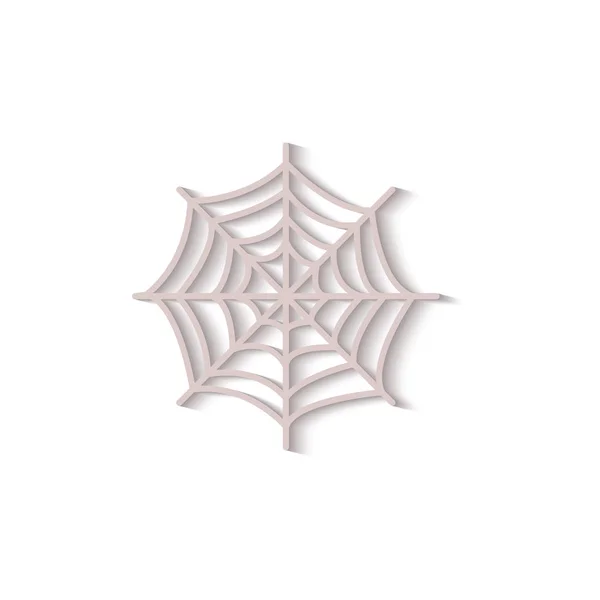 Icono de tela de araña gris aislado sobre fondo blanco — Vector de stock