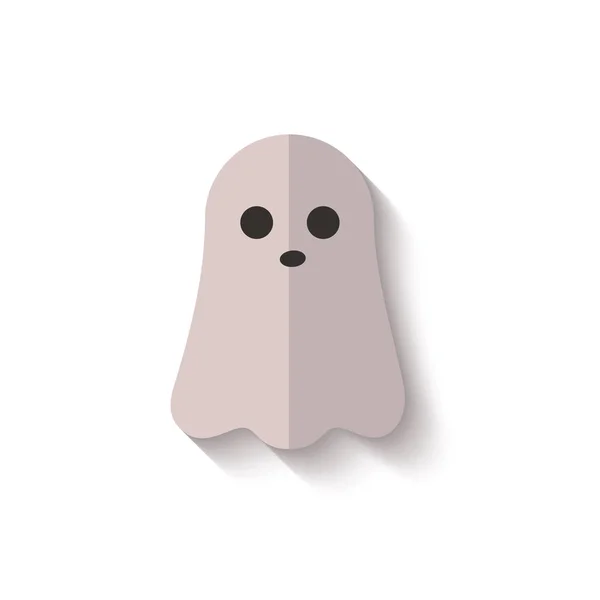 Симпатичный призрак Хэллоуина на белом фоне — стоковый вектор