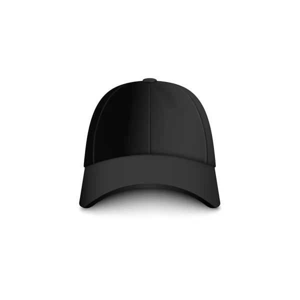 Baseball uniforma čepice přední pohled realistický vektor mockup ilustrace izolované. — Stockový vektor