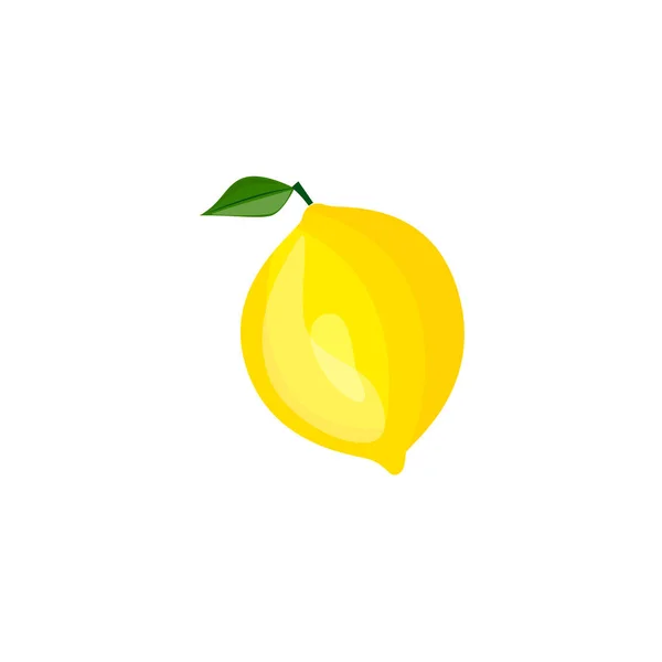 Желтый лимон в плоском мультяшном стиле, разноцветные цитрусовые — стоковый вектор