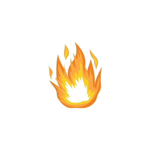 Cartoon fire drawing isolated on white background — 스톡 벡터