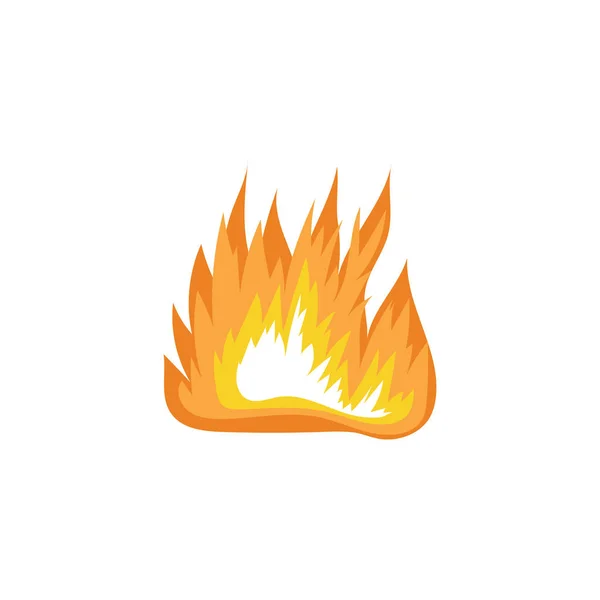 Burning blaze or fire flames sign or cartoon vector illustration isolated. — Stock Vector