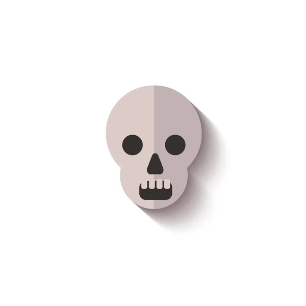 Scherenschnitt Totenkopf, Symbol für Halloween. — Stockvektor