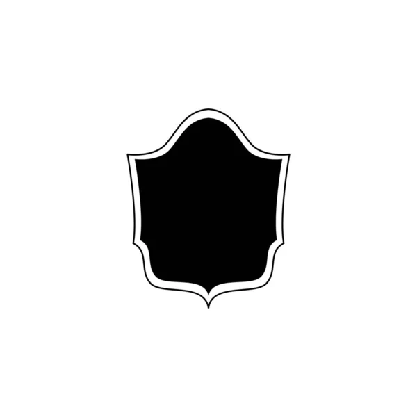 Emblema, insignia e icono del escudo real negro, armadura conceptual . — Vector de stock