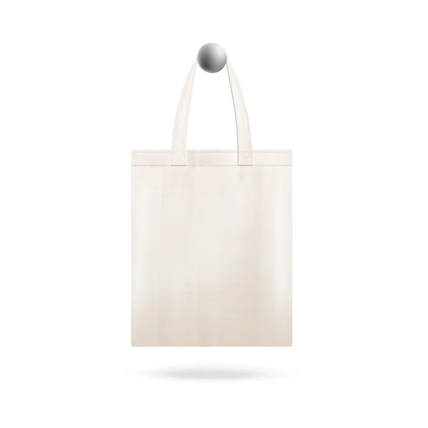 Tote bag mockup com textura de pano de lona realista —  Vetores de Stock