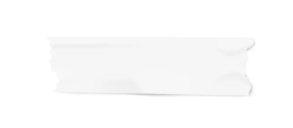 Kleines Stück Klebeband mit realistischer Papierstruktur, klebriger Maskierungsstreifen mit gerissenen Ecken und Falten — Stockvektor