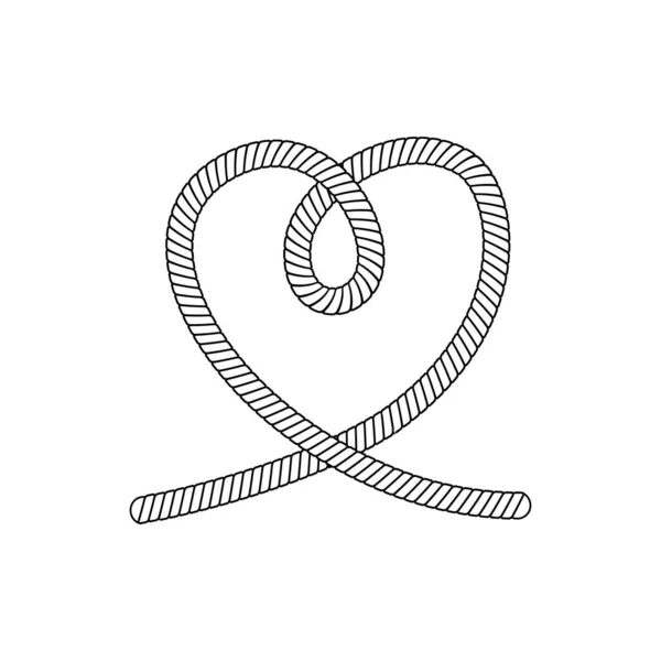 Forma și forma inimii din buclă . — Vector de stoc