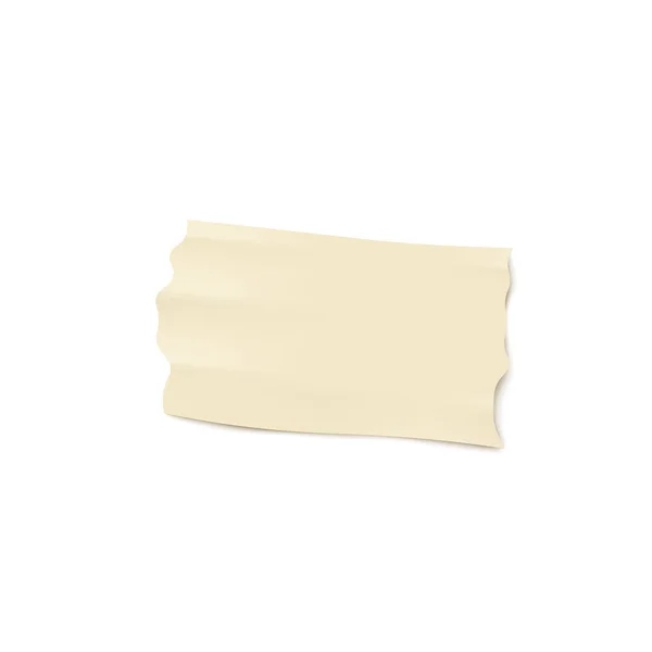 Un pedazo de cinta adhesiva rasgada beige o marrón . — Vector de stock
