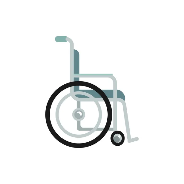 Fauteuil roulant pour personnes handicapées ou handicapées illustration vectorielle plate isolée . — Image vectorielle