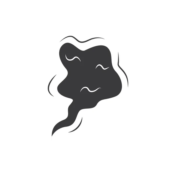 Black smog puff or smoke cloud vector illustration isolated on white background. — 图库矢量图片