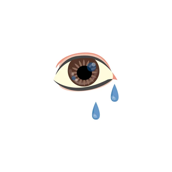 Διάνυσμα αλλεργικό μάτι με δάκρυ — Διανυσματικό Αρχείο