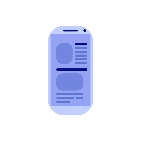 チャットメッセージバブルと青のスマートフォンの画面. — ストックベクタ