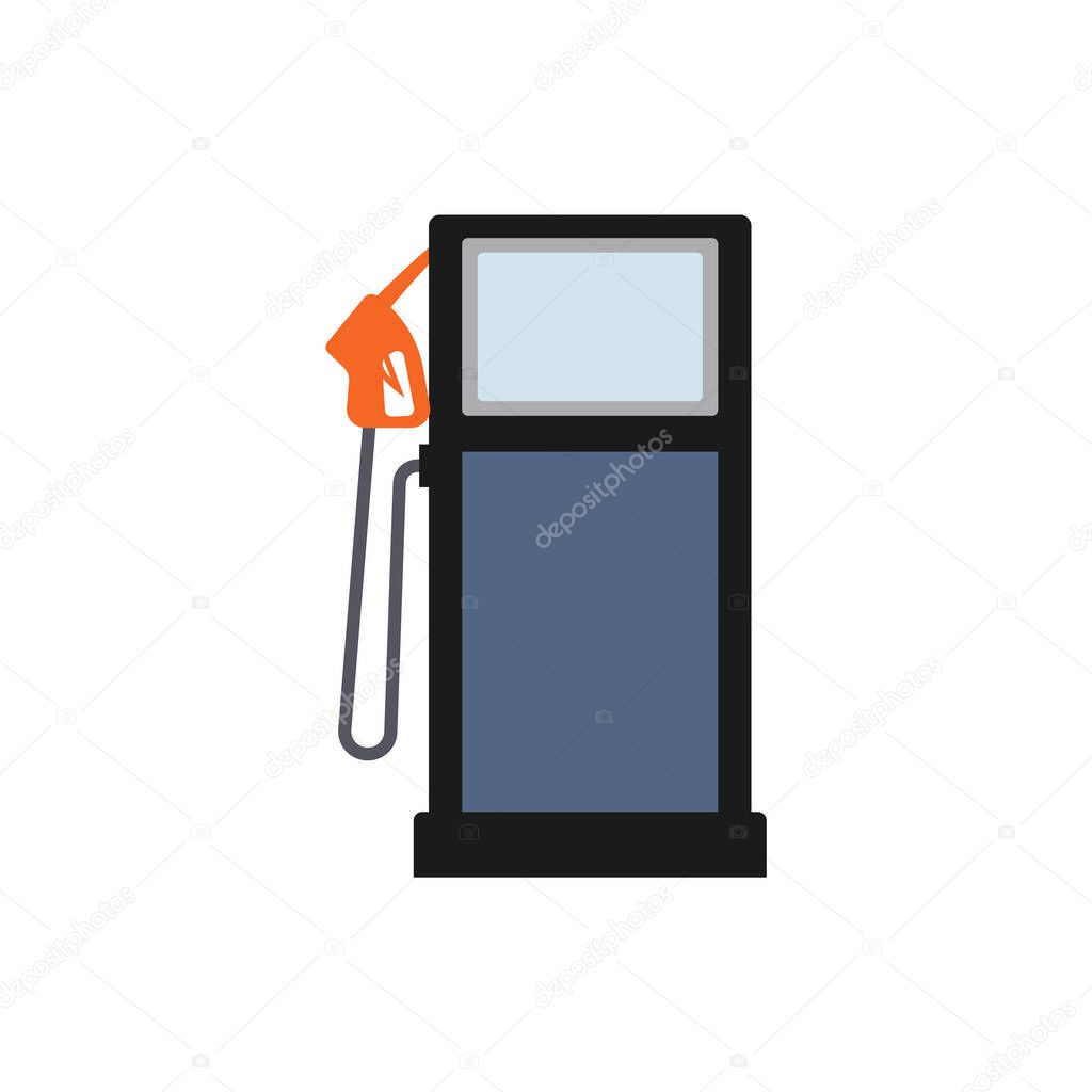 Flat gas pump or fuel dispenser from filling station, industrial pumping machine