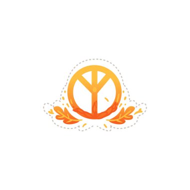 Peace icon, sign and symbol, hippie concept. clipart