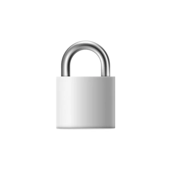 ( 영어 ) Fastened prowlock or lock icon, 3d real vector mockup illustration isolated. — 스톡 벡터