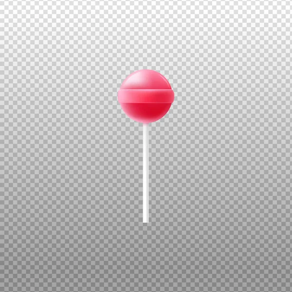 Pirulito rosa ou caramelo doce bal, ilustração vetorial realista isolado . — Vetor de Stock