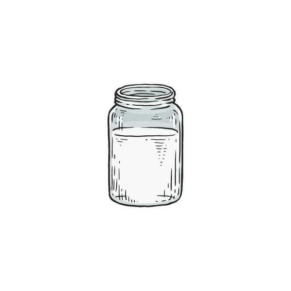 Kokosmjölk för ketogen kost, tecknad skiss vektor illustration isolerad. — Stock vektor