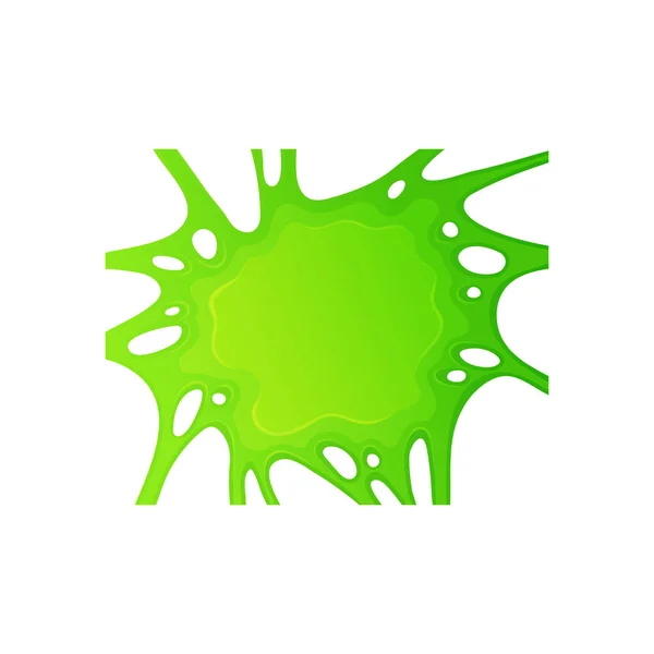 Éclaboussure de boue réaliste verte avec texture de gelée de mucus brut avec de la gomme comme stretch — Image vectorielle