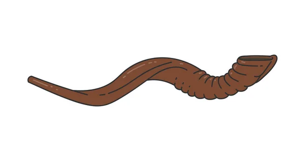 Shofar - Rosh Hashanah židovská sváteční symbol ikona vektorové ilustrace izolované. — Stockový vektor