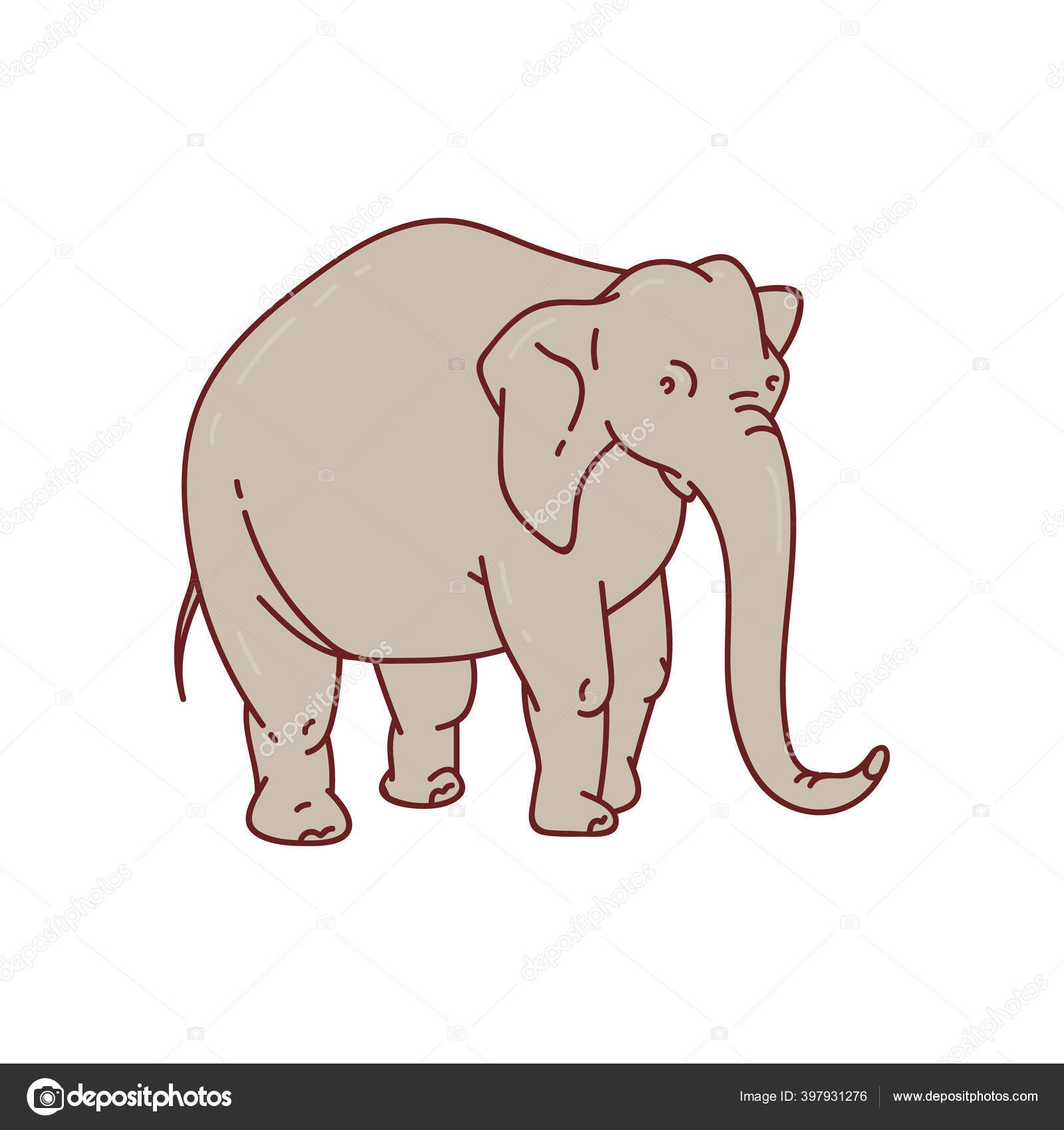 Deinotherium (white background)