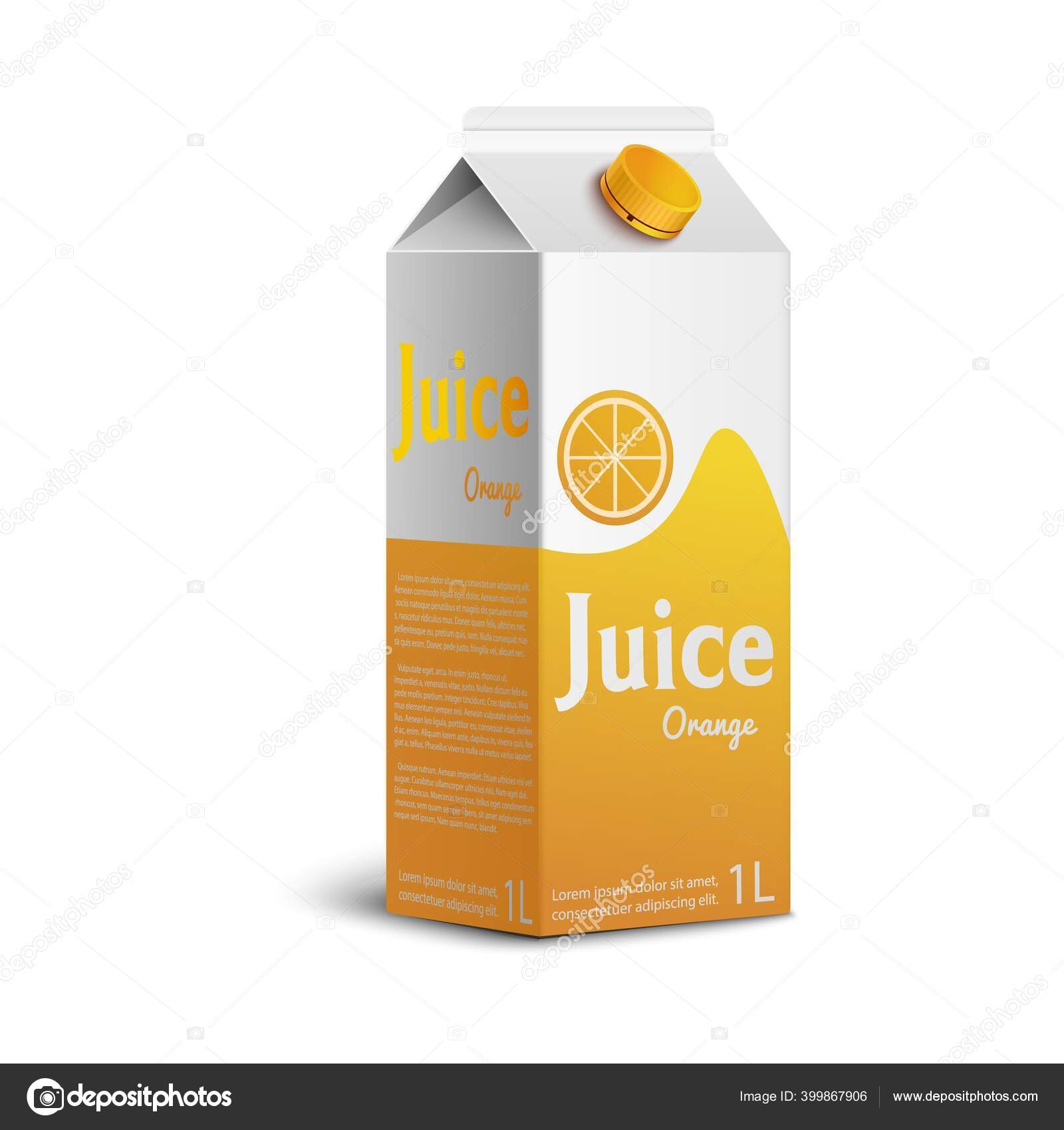 Juice Box Template Vector