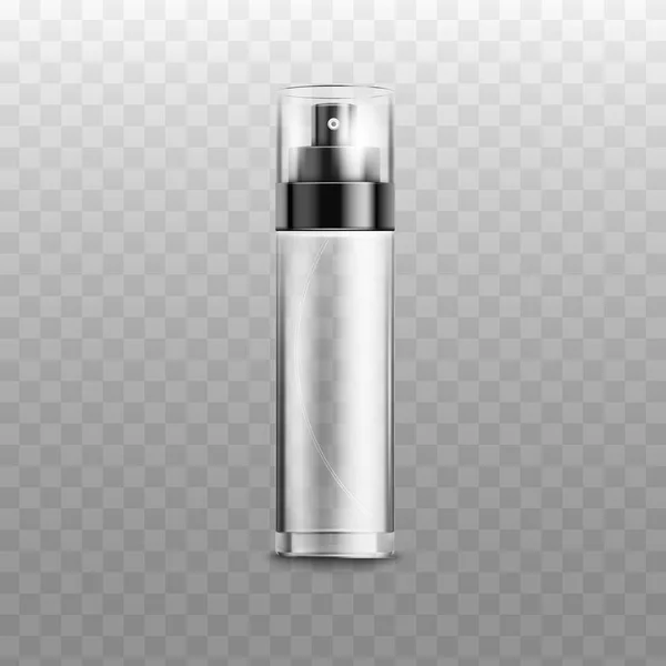 Mockup frasco de spray vazio em branco isolado no fundo branco — Vetor de Stock
