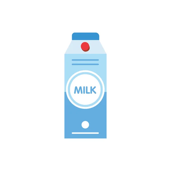 Niebieska ikona pudełka na mleko izolowana na białym tle — Wektor stockowy