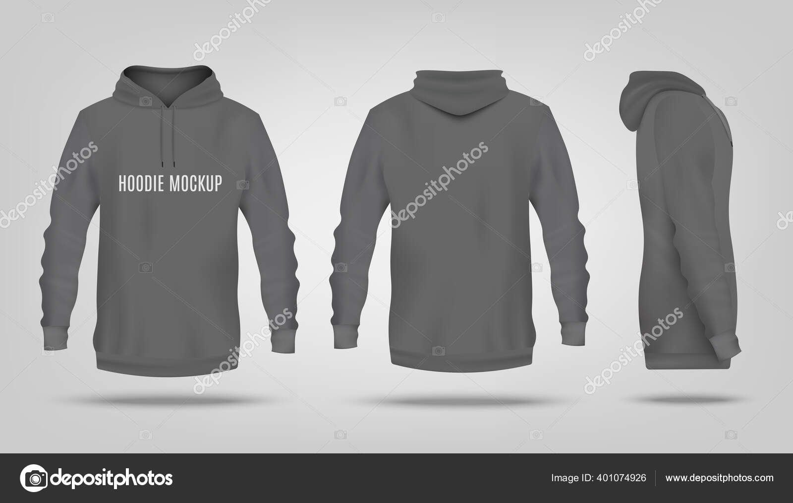 Hoodie mockup front and deals back