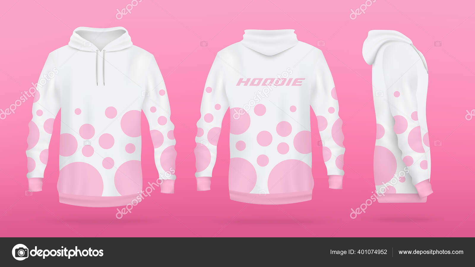 Download White Sweatshirt Or Hoodie Template Realistic Vector Illustration Isolated Vector Image By C Sabelskaya Vector Stock 401074952
