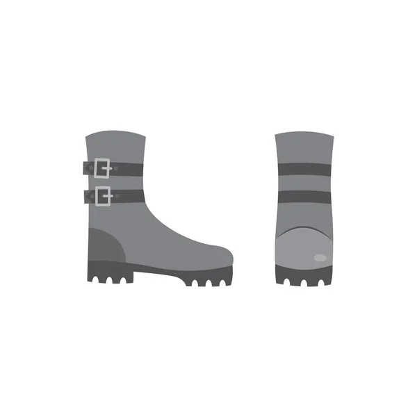 Vysoké turisty nebo zimní příležitostné boty ikona ploché vektorové ilustrace izolované. — Stockový vektor
