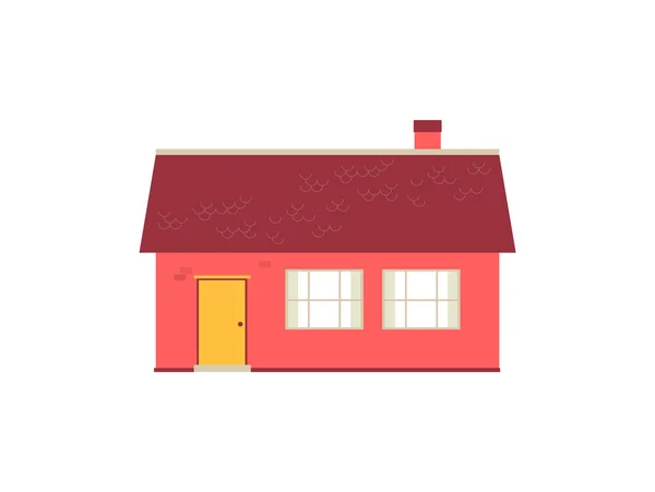 Simple flat building icon isolated on white background - cartoon house — Stock Vector