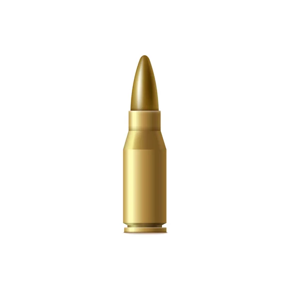 Hunting rifle bullet cartridge calibre, realistic vector illustration isolated. — Stock Vector