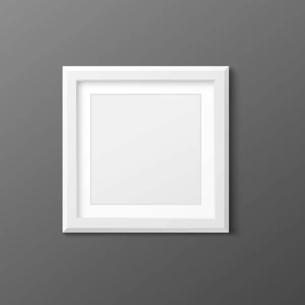 Modèle carré de cadre photo vierge, illustration vectorielle réaliste isolée. — Image vectorielle