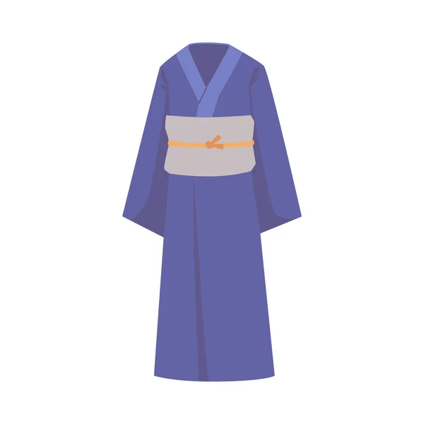 Giapponese samurai uomini kimono cartoni animati piatto vettore illustrazione isolato. — Vettoriale Stock