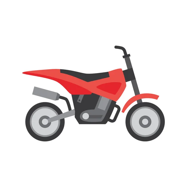 가장 자리가 날카롭고 위험 해 보이는 빨간 오토바이. — 스톡 벡터