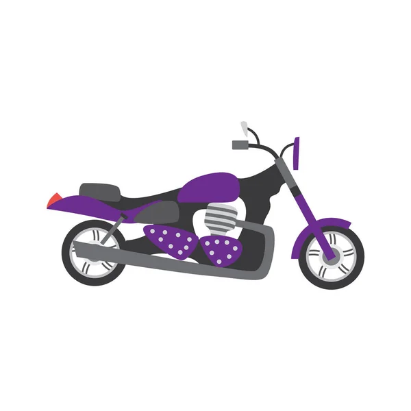 Street eller racing motorcykel eller motorcykel ikon platt vektor illustration isolerad. — Stock vektor