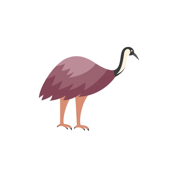 Dibujos animados emu bird - aislado gran animal marrón de Australia — Vector de stock